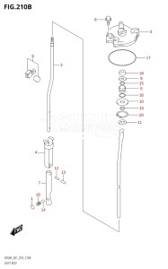 04003F-810001 (2018) 40hp E01-Gen. Export 1 (DF40AQH  DF40AT  DF40ATH) DF40A drawing SHIFT ROD (DF60AVT,DF60AVTH)