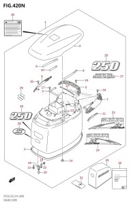 DF225Z From 22503Z-410001 (E03)  2014 drawing ENGINE COVER (DF250ST:E03)