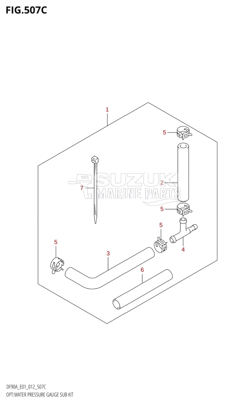 OPT:WATER PRESSURE GAUGE SUB KIT (DF70ATH:E01)