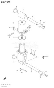 14003Z-410001 (2014) 140hp E03-USA (DF140AZ) DF140AZ drawing TRIM CYLINDER (DF115AT:E03)