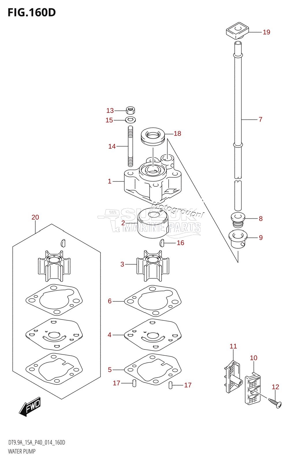 WATER PUMP (DT15A:P40)