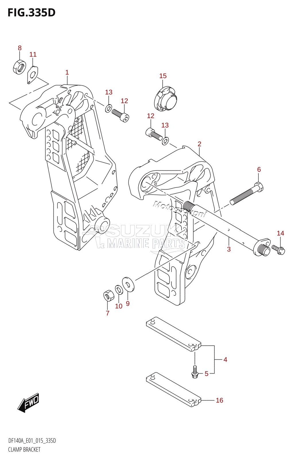 CLAMP BRACKET (DF115AZ:E01)