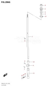 06002F-610001 (2016) 60hp E01 E40-Gen. Export 1 - Costa Rica (DF60A  DF60AQH  DF60ATH) DF60A drawing CLUTCH ROD (DF60A:E01)