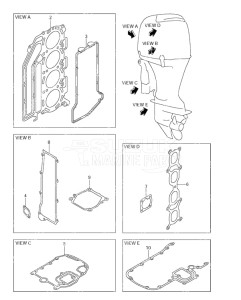 Outboard DF 115 drawing Opt: Gasket Set