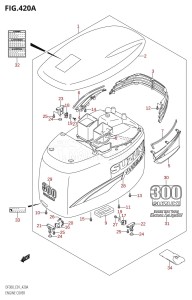 DF300Z From 30001Z-780001 (E01)  2007 drawing ENGINE COVER (K7,K8,K9)