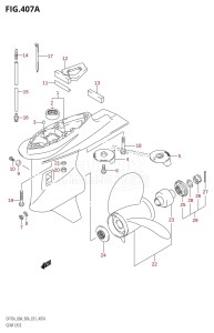 DF80A From 08001F-980001 (E01 E40)  2009 drawing GEAR CASE