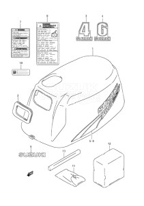 Outboard DF 6 drawing Engine Cover