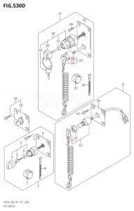 03003F-710001 (2017) 30hp P01 P40-Gen. Export 1 (DF30A  DF30AQ  DF30AR  DF30AT  DF30ATH  DT30  DT30R) DF30A drawing OPT:SWITCH (DF30AT:P01)