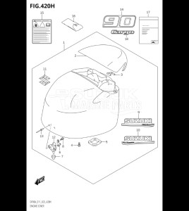 10004F-240001 (2022) 100hp E01 E40-Gen. Export 1 - Costa Rica (DF100BT  DF140Z) DF100B drawing ENGINE COVER (DF90AWQH)