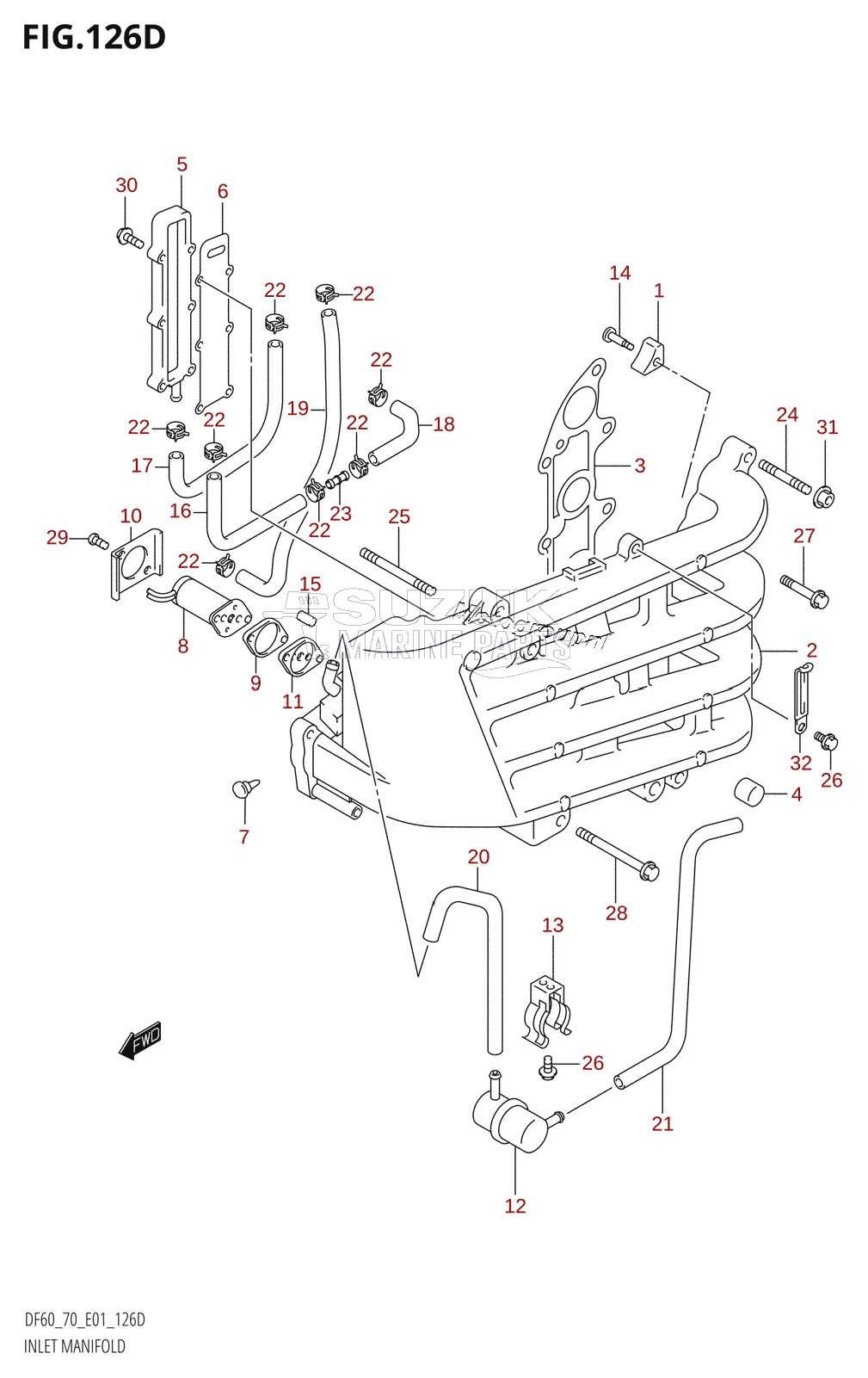 INLET MANIFOLD ((DF70T,DF70WTU,DF70WTH):K1)