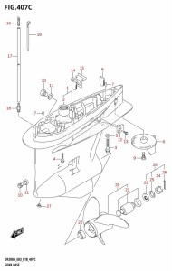 DF200A From 20003F-810001 (E03)  2018 drawing GEAR CASE (DF200AST)