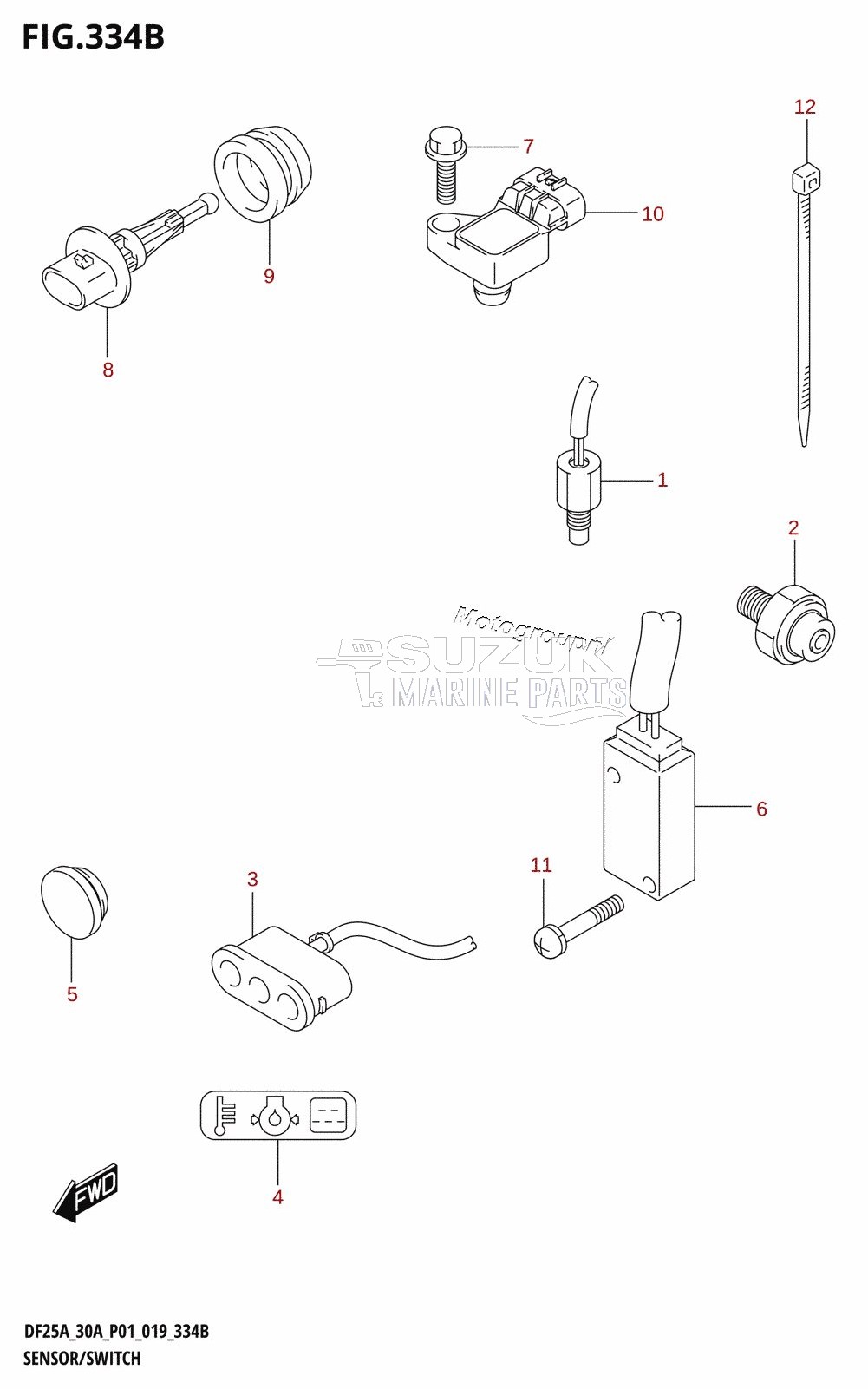 SENSOR /​ SWITCH (DF25AR,DF30AR)