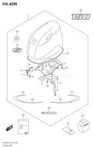 DF200AZ From 20003Z-910001 (E03)  2019 drawing ENGINE COVER (DF150AT)