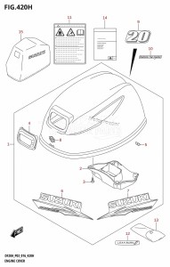 DF9.9B From 00995F-610001 (P03)  2016 drawing ENGINE COVER (DF20AR:P03)