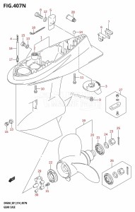 DF40A From 04003F-410001 (E01)  2014 drawing GEAR CASE (DF50AVT:E01)