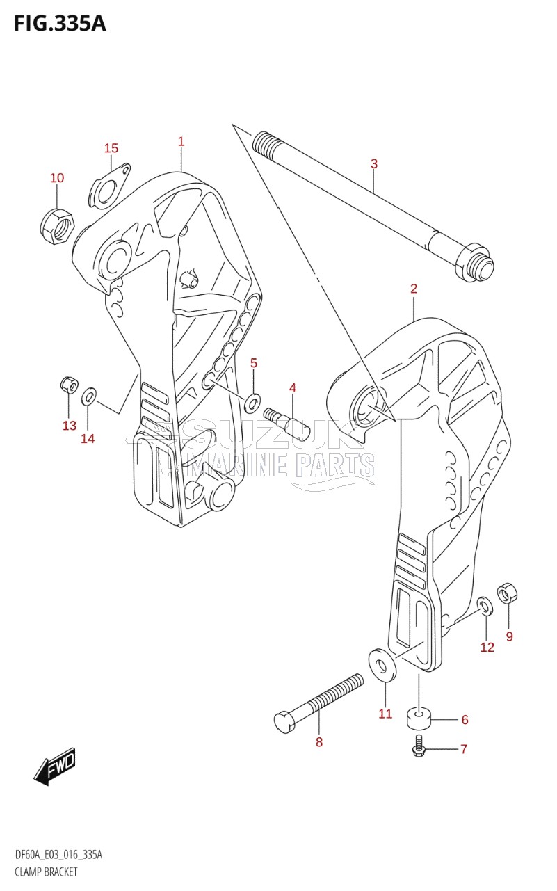 CLAMP BRACKET (DF40A:E03)