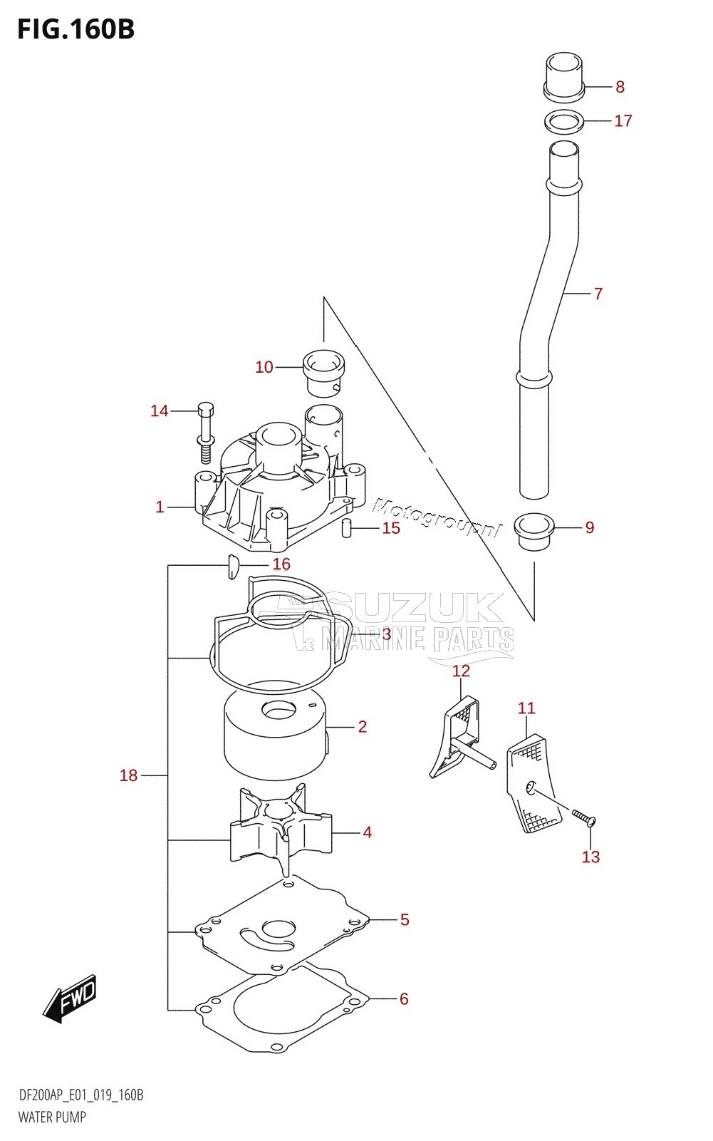 WATER PUMP (DF150AP:E40,DF175AP:E40)