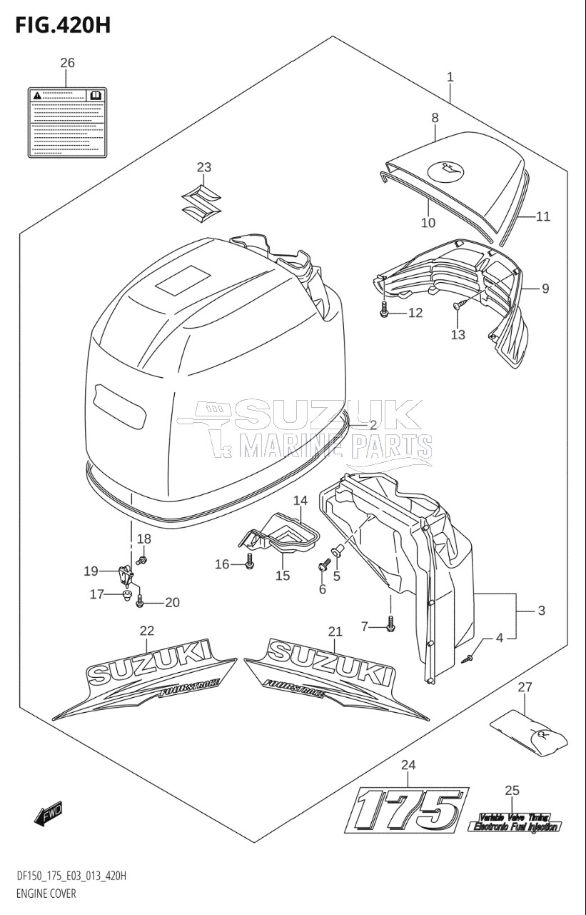 ENGINE COVER (DF175Z:E03)