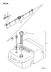 DT15C From 01502-351001 ()  1993 drawing FUEL TANK (PLASTIC)