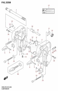 DF20A From 02002F-910001 (P03)  2019 drawing CLAMP BRACKET (DF9.9BT,DF9.9BTH,DF15ATH,DF20AT,DF20ATH)