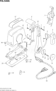 02504F-510001 (2005) 25hp P03-U.S.A (DF25A  DF25AQ  DF25AR  DF25AT  DF25ATH) DF25A drawing OPT:REMOTE CONTROL ASSY SINGLE (1) (DF25AR:P03)