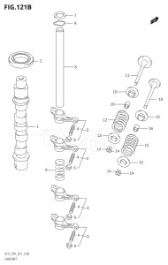 01503F-210001 (2012) 15hp P01-Gen. Export 1 (DF15  DF15R) DF15 drawing CAMSHAFT (DF15R:P01)