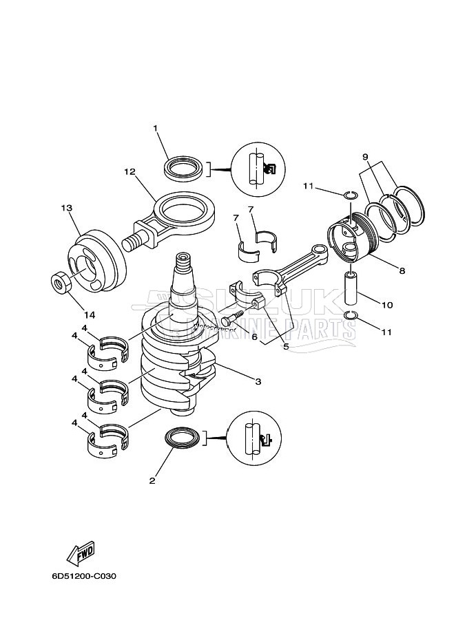 CRANKSHAFT--PISTON