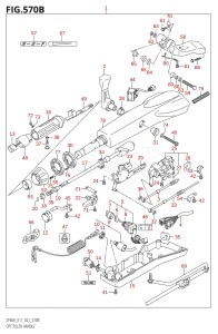 05003F-240001 (2022) 50hp E01 E11-Gen. Export 1-and 2 (DF50AT  DF50AT  DF50ATH  DF50ATH) DF50A drawing OPT:TILLER HANDLE (SEE NOTE)