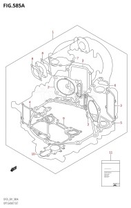 DF25 From 02502F-680001 (E01)  2006 drawing OPT:GASKET SET