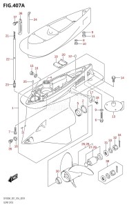 DF250A From 25003P-610001 (E01 E40)  2016 drawing GEAR CASE