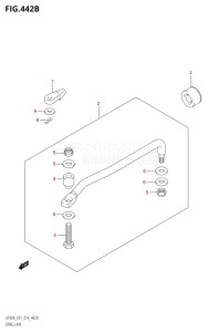 08002F-410001 (2014) 80hp E01 E40-Gen. Export 1 - Costa Rica (DF80A) DF80A drawing DRAG LINK (DF70A:E40)