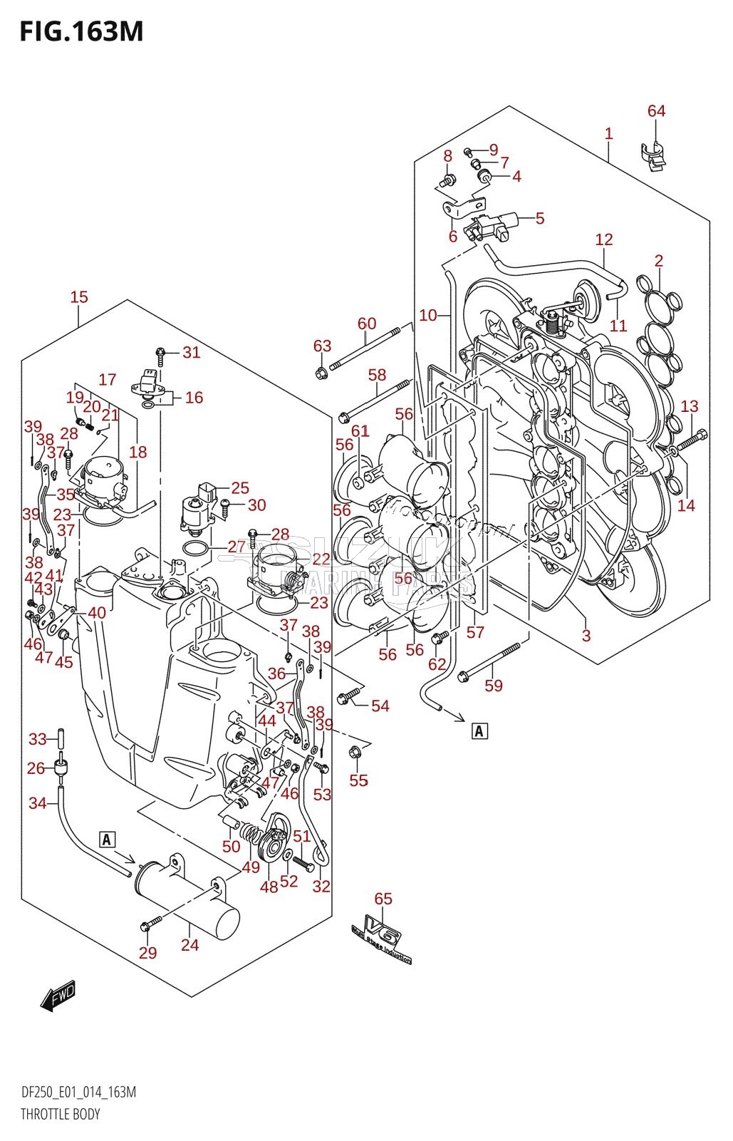 THROTTLE BODY (DF250Z:E40)