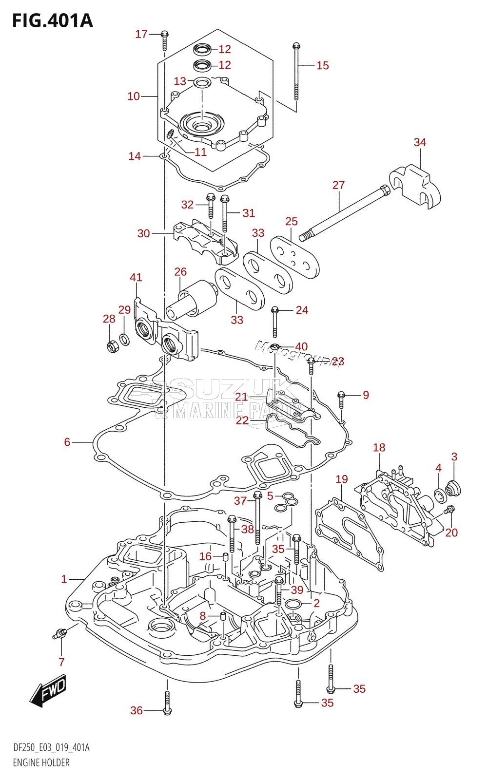 ENGINE HOLDER (DF225T,DF225Z,DF250T,DF250Z)