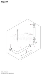 DF70A From 07003F-310001 (E01 E40)  2013 drawing OPT:WATER PRESSURE GAUGE SUB KIT (DF90ATH:E01)