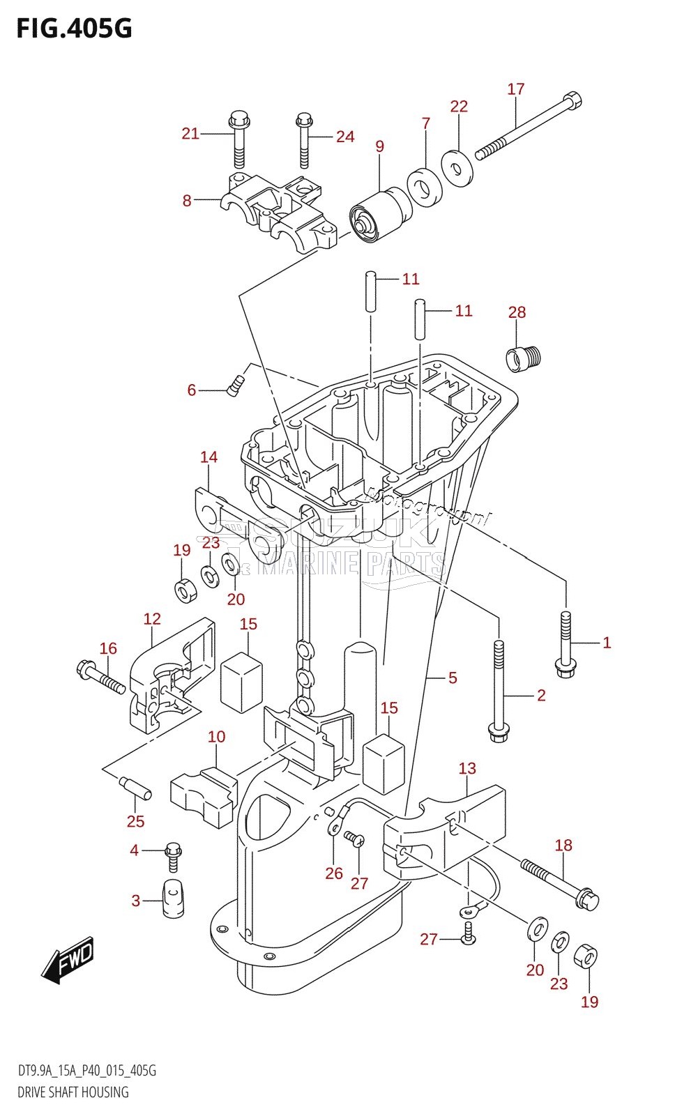 DRIVE SHAFT HOUSING (DT15AK:P36)