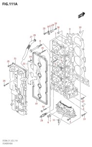 DF175AZ From 17503Z-340001 (E11 E40)  2023 drawing CYLINDER HEAD ((DF200AT,DF200AZ,DF175AT,DF175AZ):(020,021,022))