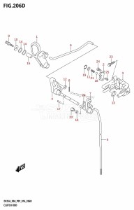 DF30A From 03003F-610001 (P01 P40)  2016 drawing CLUTCH ROD (DF25ATH:P01)