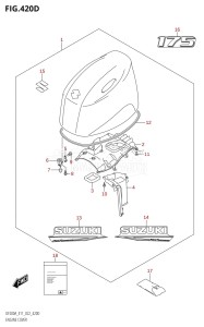 DF175A From 17503F-040001 (E01 E03 E40)  2020 drawing ENGINE COVER ((DF175AT,DF175AZ):(021,022))