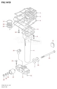 DT40 From 04005-310001 ()  2013 drawing EXHAUST TUBE (DT40WR:P90)