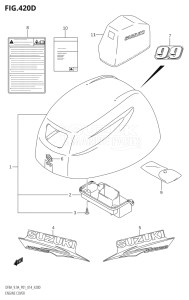 00801F-910001 (2019) 8hp P01-Gen. Export 1 (DF8A  DF8AR) DF8A drawing ENGINE COVER (DF9.9AR:P01)