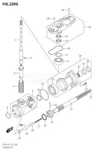 04003F-510001 (2005) 40hp E01 E13-Gen. Export 1 -  SE  Asia (DF40A  DF40AQH  DF40AST  DF40ATH) DF40A drawing TRANSMISSION (DF60A:E01)