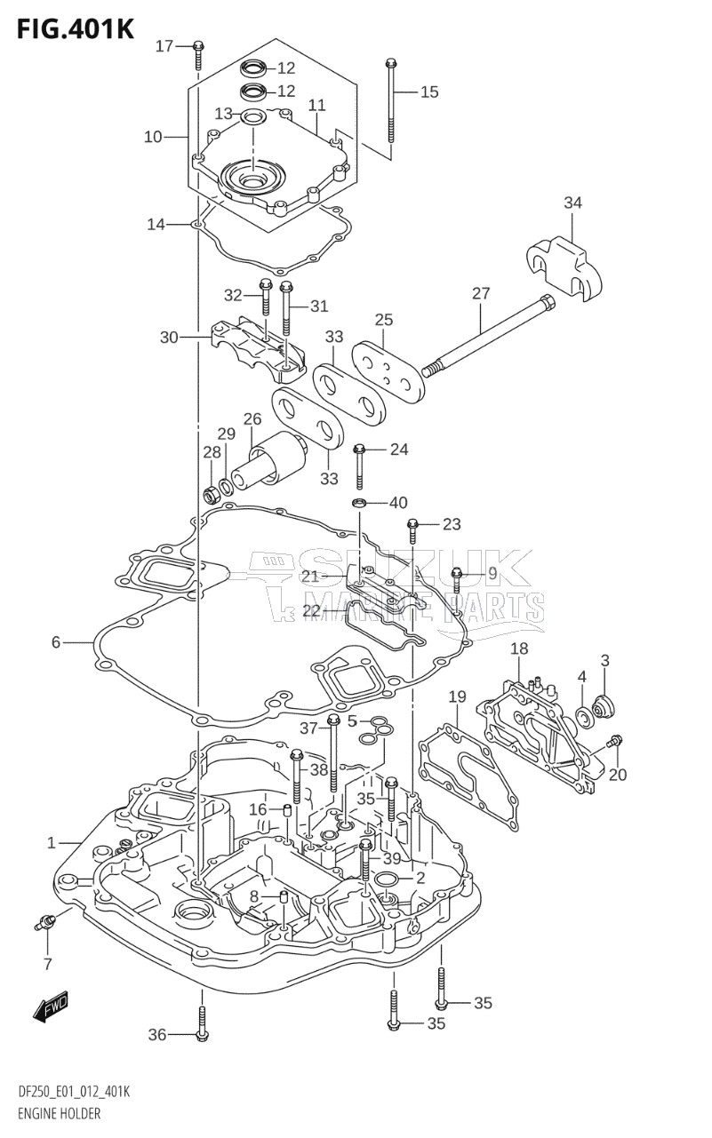 ENGINE HOLDER (DF250T:E40)