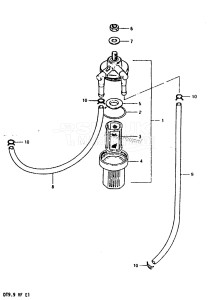 DT9.9 From 00993-512880 ()  1985 drawing FUEL PUMP