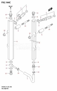 DF350A From 35001F-440001 (E11)  2024 drawing FUEL INJECTOR (E40)