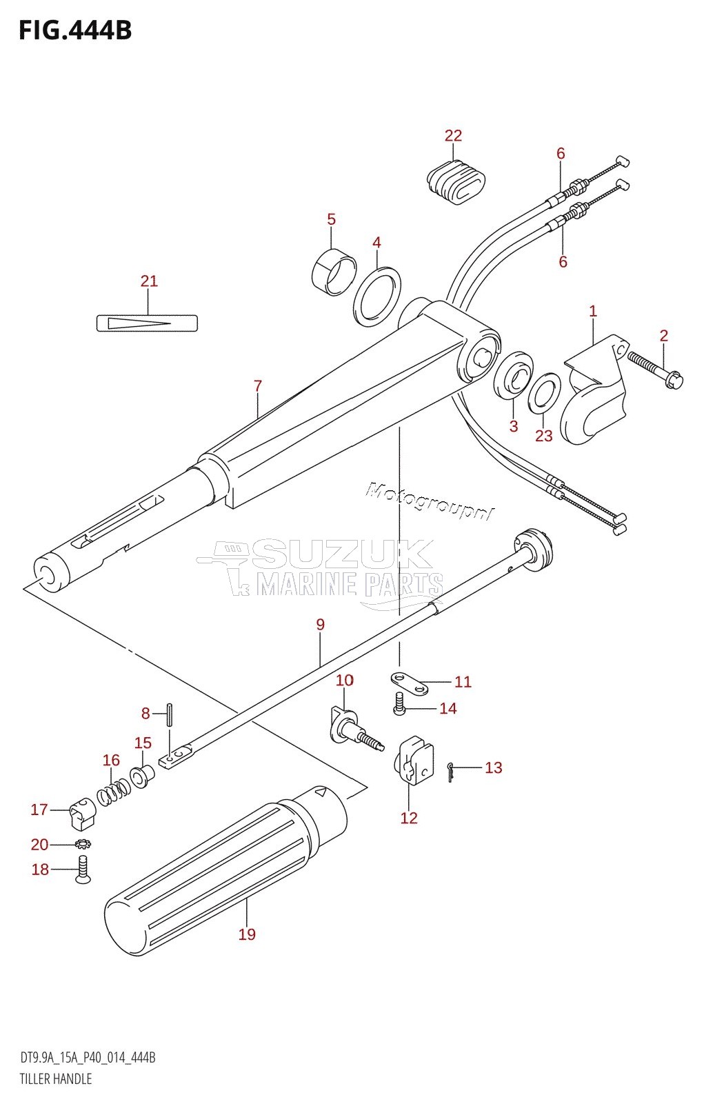 TILLER HANDLE (DT9.9AK:P40)