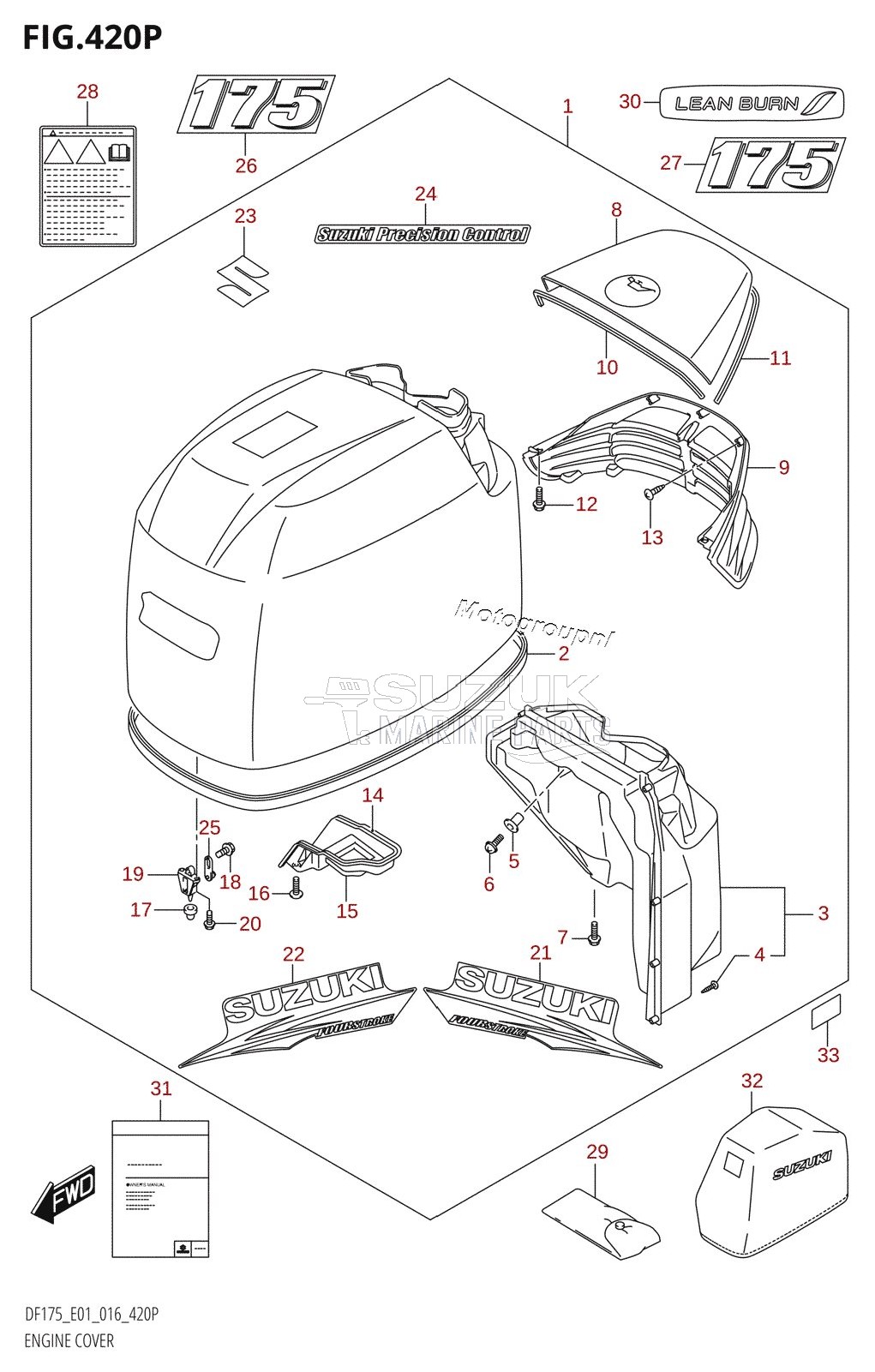 ENGINE COVER (DF175TG:E01,DF175ZG:E01)