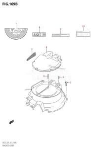 DF25 From 02503F-310001 (E01)  2013 drawing MAGNETO COVER (DF25Q:E01)