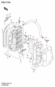 DF115BT From 11506F-440001 (E11 - E40)  2024 drawing CYLINDER HEAD