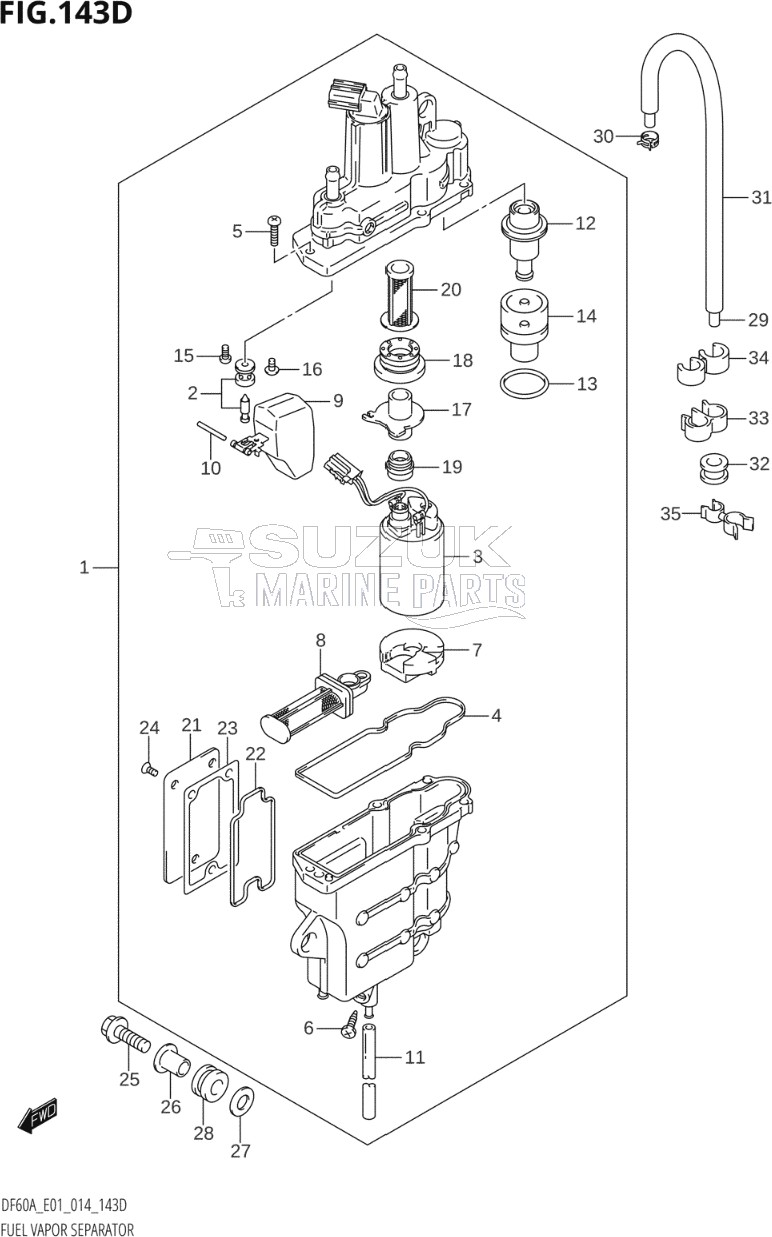 FUEL VAPOR SEPARATOR (DF40AST:E34)