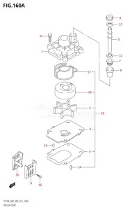 07002F-980001 (2009) 70hp E01-Gen. Export 1 (DF70ATK9) DF70A drawing WATER PUMP